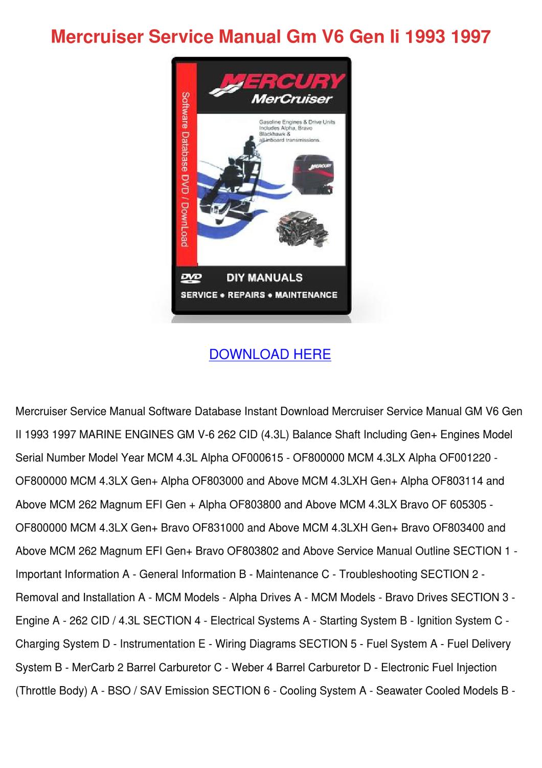 Mercruiser Owners Manual #6 Download